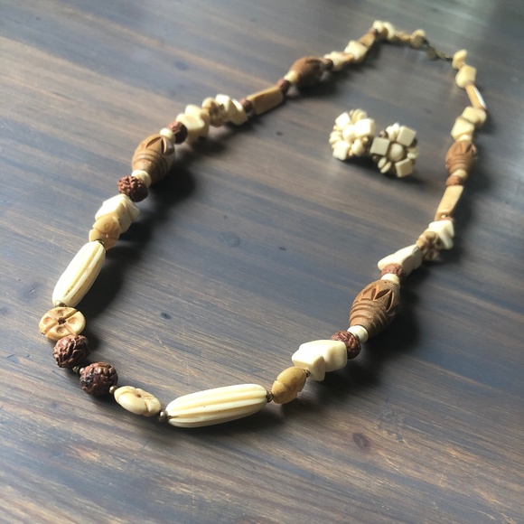 Miriam Haskell VintageNecklace+Earrings - Picture 1 of 6